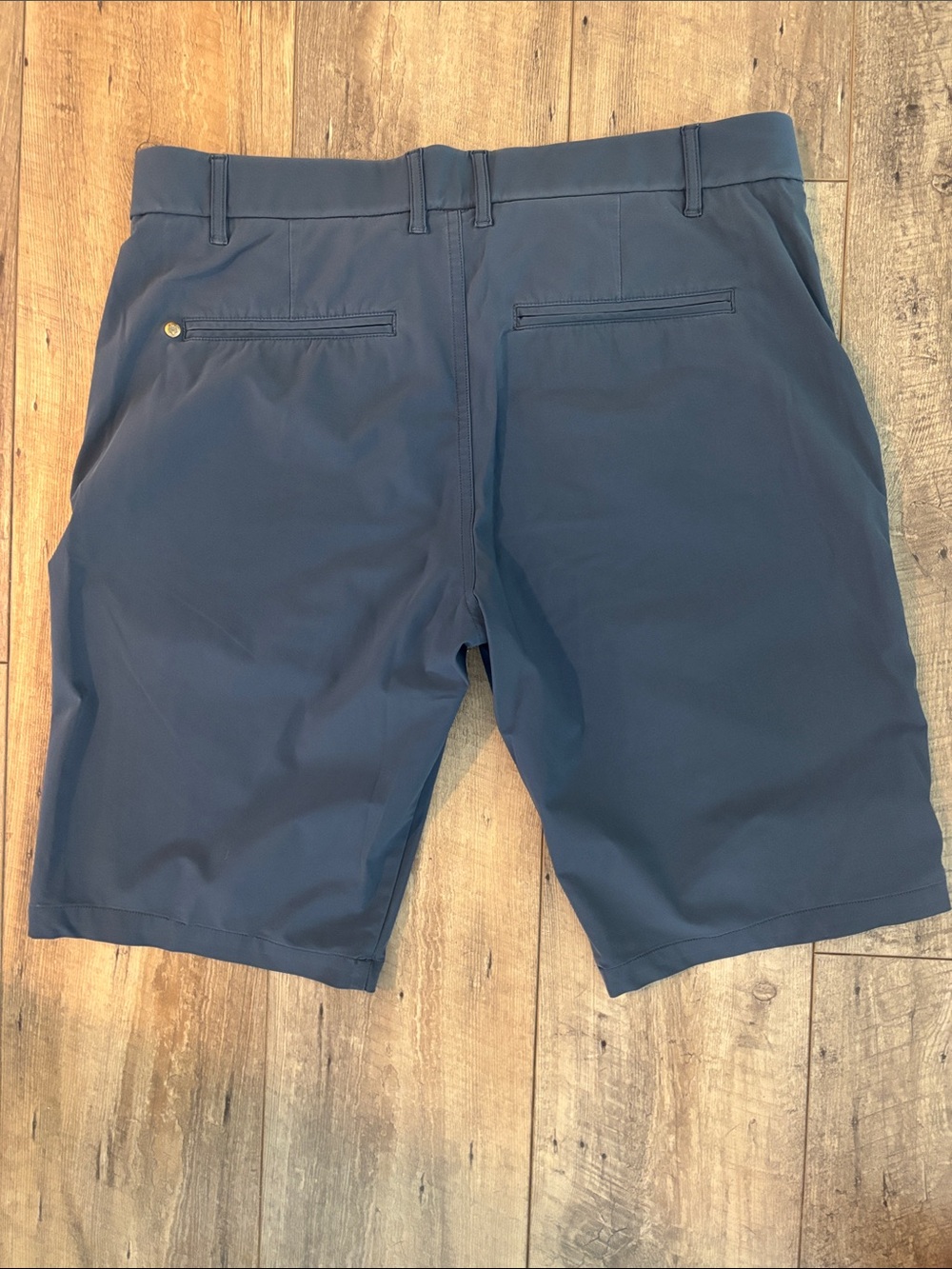 Greyson Men's Dark gray/blue Performance Flat-Front Shorts - Picture 2 of 4